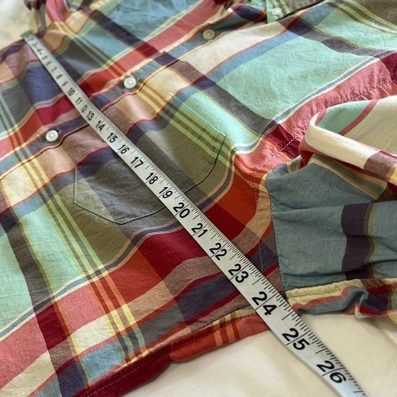 J. Crew Shirt, Lightweight Cotton Long Sleeve Button Down Multicolor Plaid, L - Picture 4 of 8